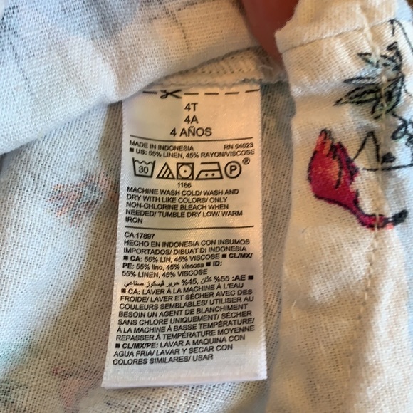 Old Navy- Linen Beach Dress- 4T - Picture 5 of 5